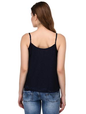 asymmetric lace crop cami top - 15607666 - Standard Image - 3