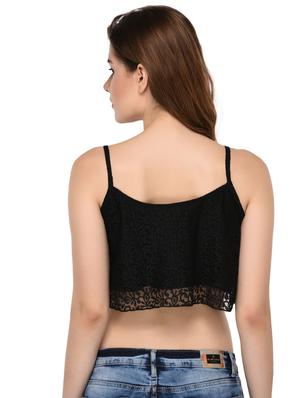 lace crop cami top - 15607668 - Standard Image - 3