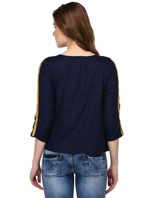 contrast lace tassel detail top - 15607679 - Standard Image - 3