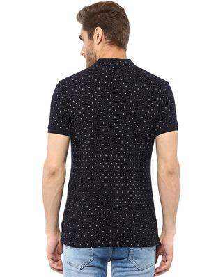navy blue cotton all over print t-shirt - 15607846 - Standard Image - 3