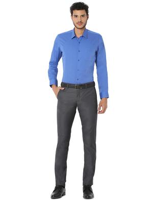 blue cotton formal shirt - 15608512 - Standard Image - 3