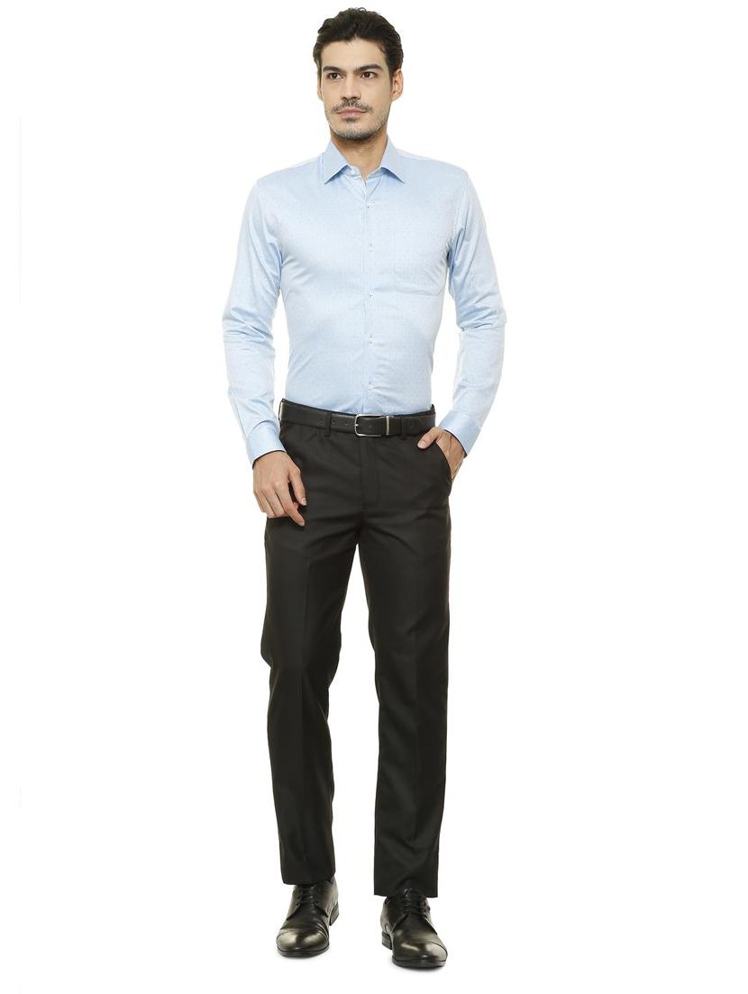 blue cotton formal shirt - 15608514 - Zoom Image - 3