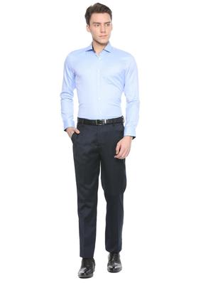 blue cotton formal shirt - 15608515 - Standard Image - 3