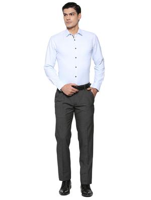 blue cotton formal shirt - 15608567 - Standard Image - 3