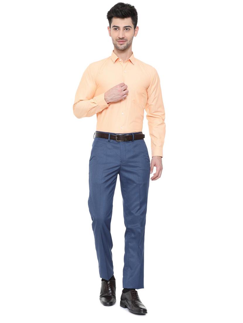 orange cotton blend formal shirt - 15608589 - Zoom Image - 3