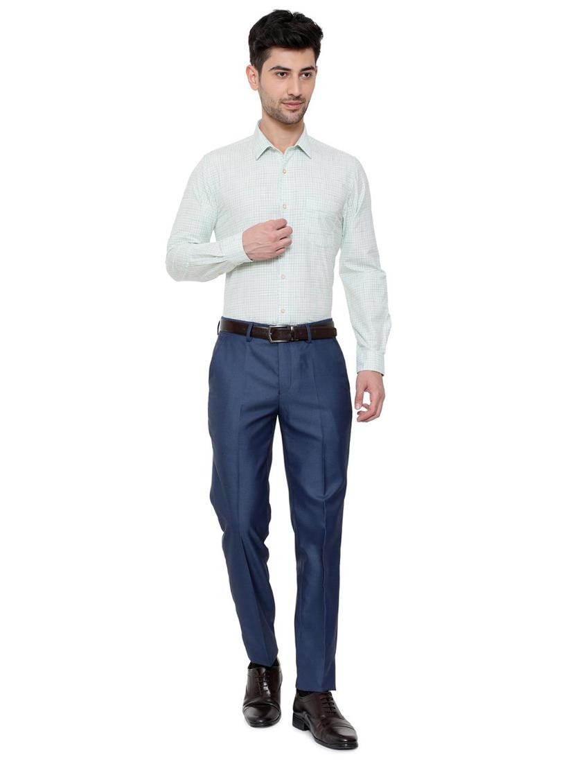 green cotton blend formal shirt - 15608592 - Zoom Image - 3
