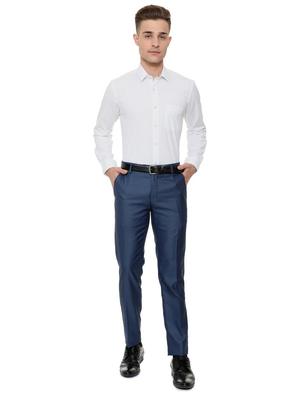 white cotton blend formal shirt - 15608593 - Standard Image - 3