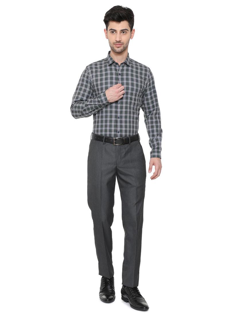 black cotton blend formal shirt - 15608595 - Zoom Image - 3