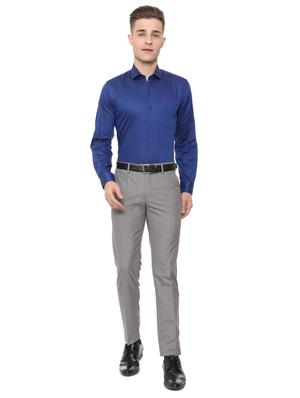 blue cotton formal shirt - 15608605 - Standard Image - 3