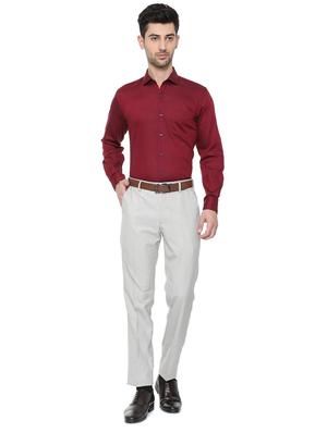 red cotton formal shirt - 15608606 - Standard Image - 3