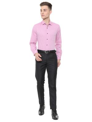 pink cotton formal shirt - 15608615 - Standard Image - 3