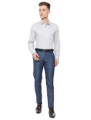 grey cotton blend formal shirt - 15608619 - Standard Image - 3