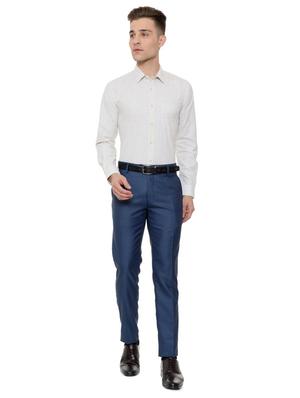 white cotton blend formal shirt - 15608631 - Standard Image - 3