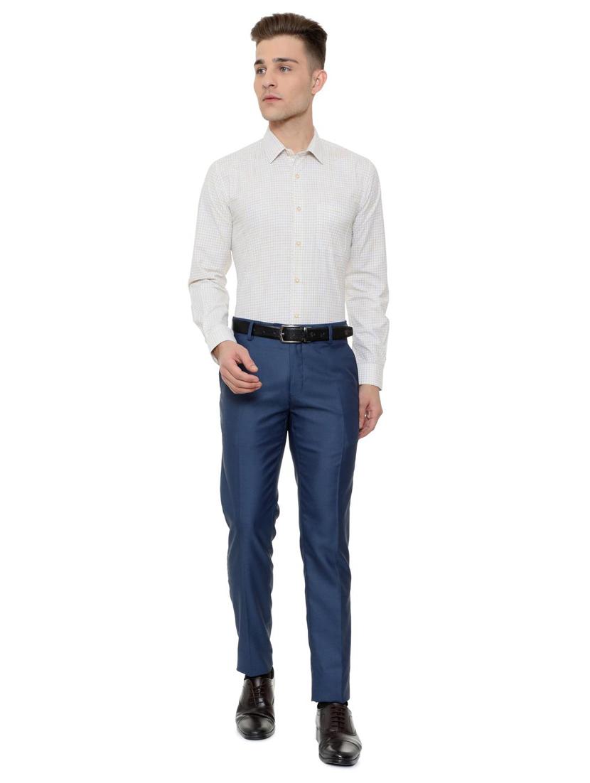 white cotton blend formal shirt - 15608631 - Zoom Image - 3