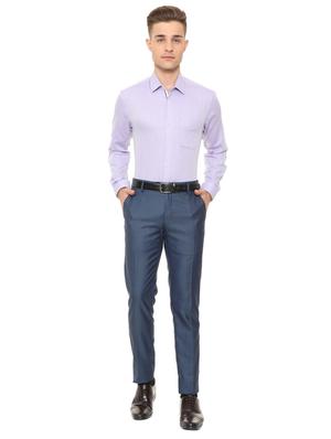 purple cotton blend formal shirt - 15608633 - Standard Image - 3