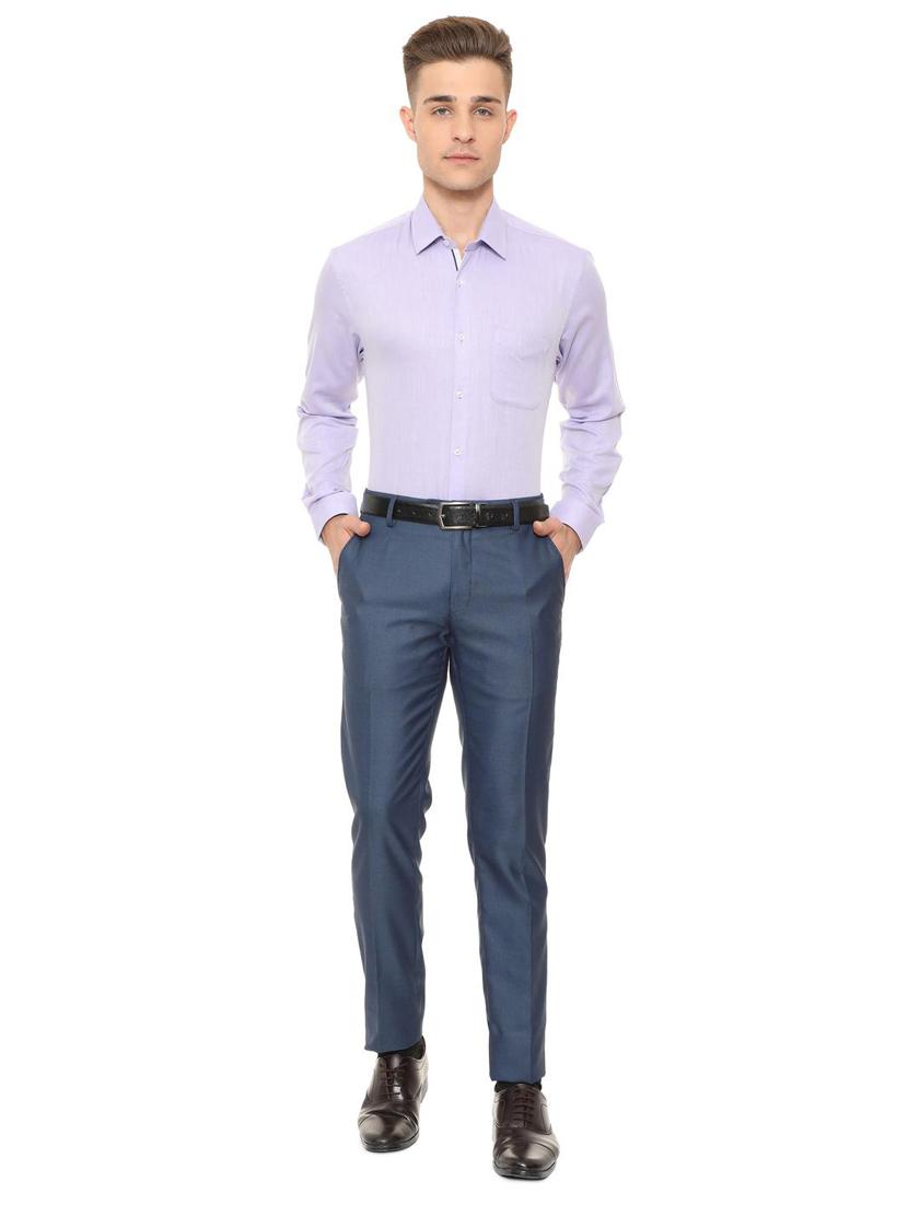 purple cotton blend formal shirt - 15608633 - Zoom Image - 3