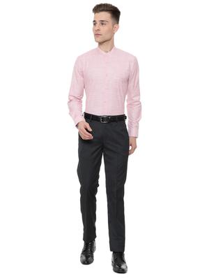 red cotton blend formal shirt - 15608634 - Standard Image - 3