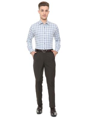blue cotton casual shirt - 15608655 - Standard Image - 3