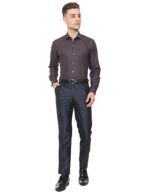 purple cotton blend formal shirt - 15608657 - Standard Image - 3