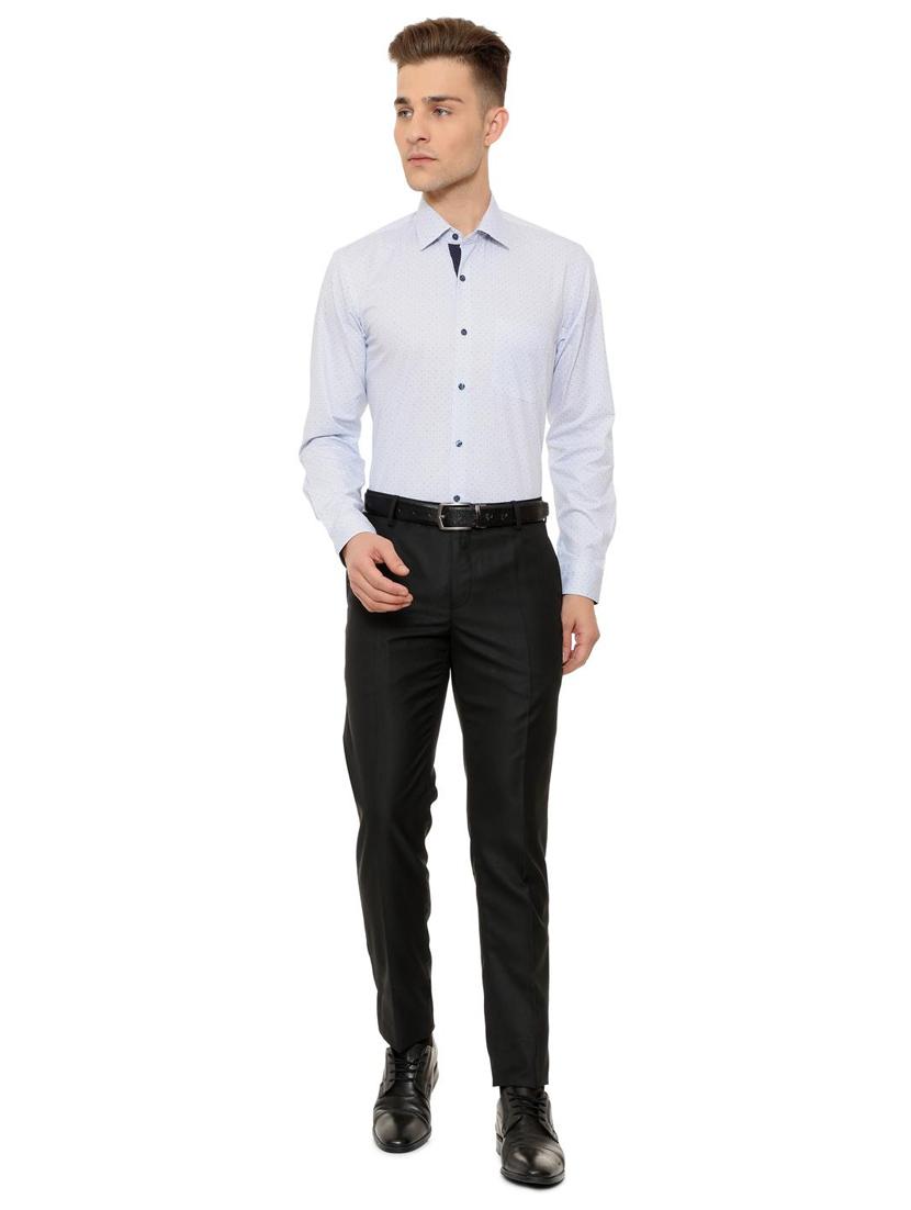 blue cotton formal shirt - 15608658 - Zoom Image - 3