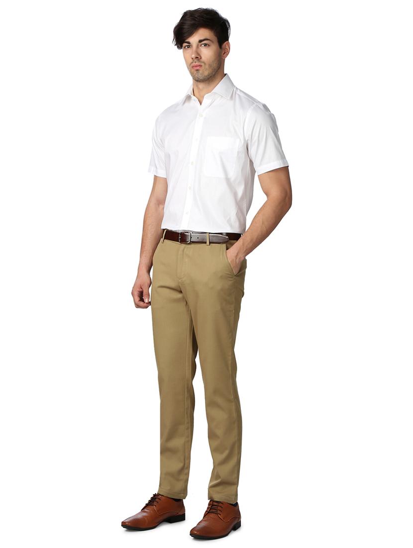 white cotton blend formal shirt - 15608686 - Zoom Image - 3