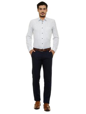 white cotton blend formal shirt - 15608721 - Standard Image - 3