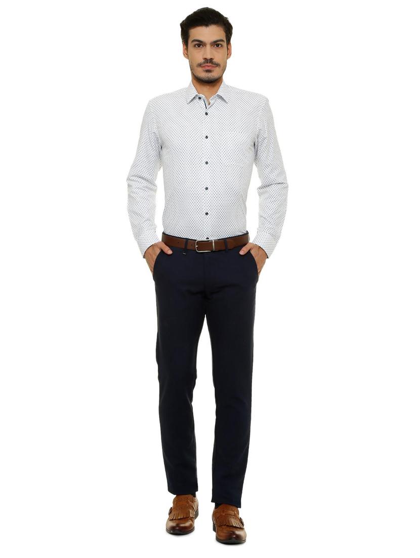 white cotton blend formal shirt - 15608721 - Zoom Image - 3