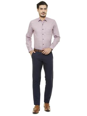 red cotton blend formal shirt - 15608741 - Standard Image - 3
