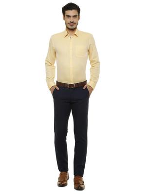 yellow cotton blend formal shirt - 15608743 - Standard Image - 3