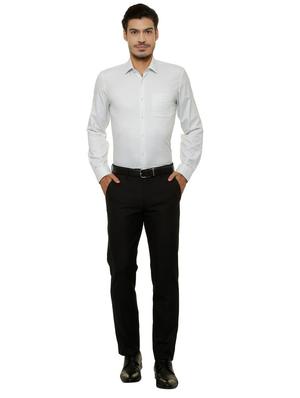 white cotton blend formal shirt - 15608745 - Standard Image - 3