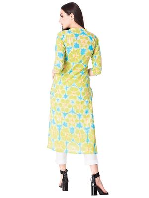 Printed straight kurta - 15608831 - Standard Image - 3