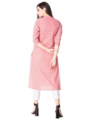 Printed straight kurta - 15608833 - Standard Image - 3