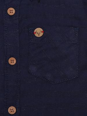 blue cotton blend shirt - 15608863 - Standard Image - 3