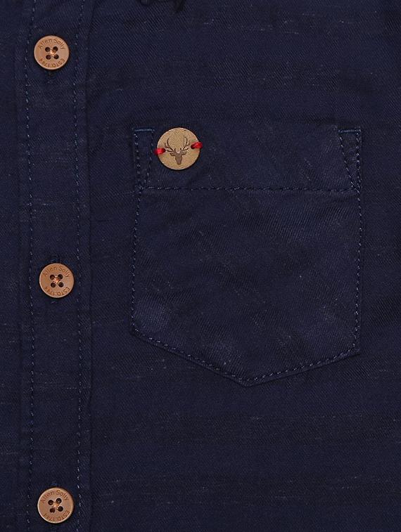 blue cotton blend shirt - 15608863 - Zoom Image - 3