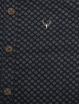 navy blue cotton blend shirt - 15608865 - Standard Image - 3