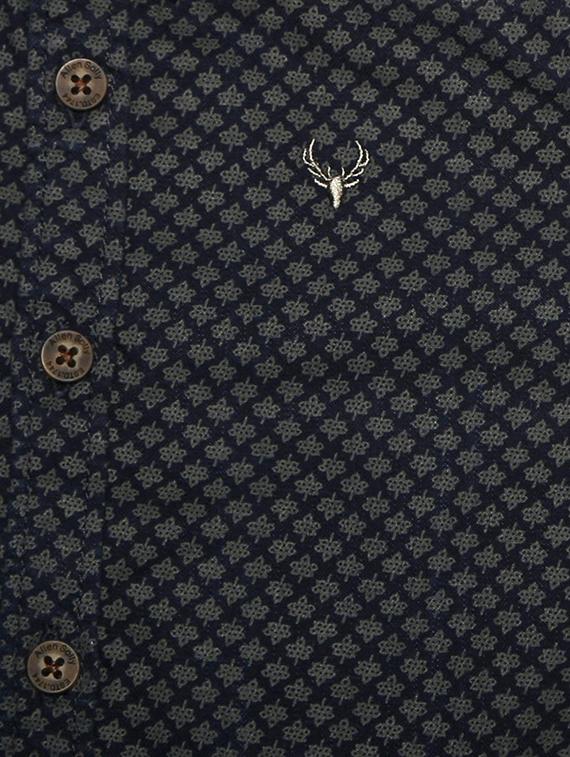 navy blue cotton blend shirt - 15608865 - Zoom Image - 3