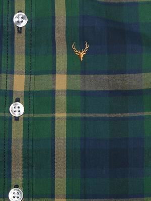 green cotton blend shirt - 15608866 - Standard Image - 3
