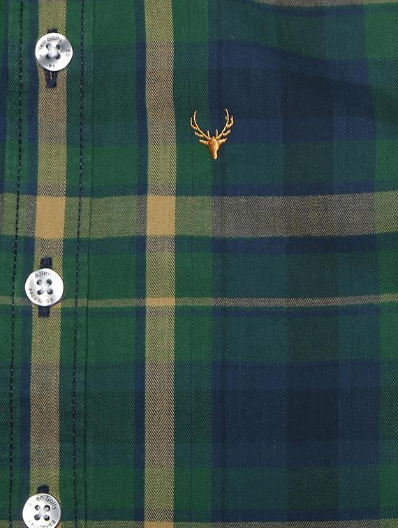 green cotton blend shirt - 15608866 - Zoom Image - 3