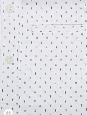 white cotton blend shirt - 15608868 - Standard Image - 3