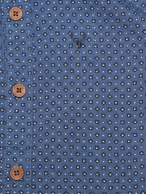 blue cotton blend shirt - 15608869 - Standard Image - 3