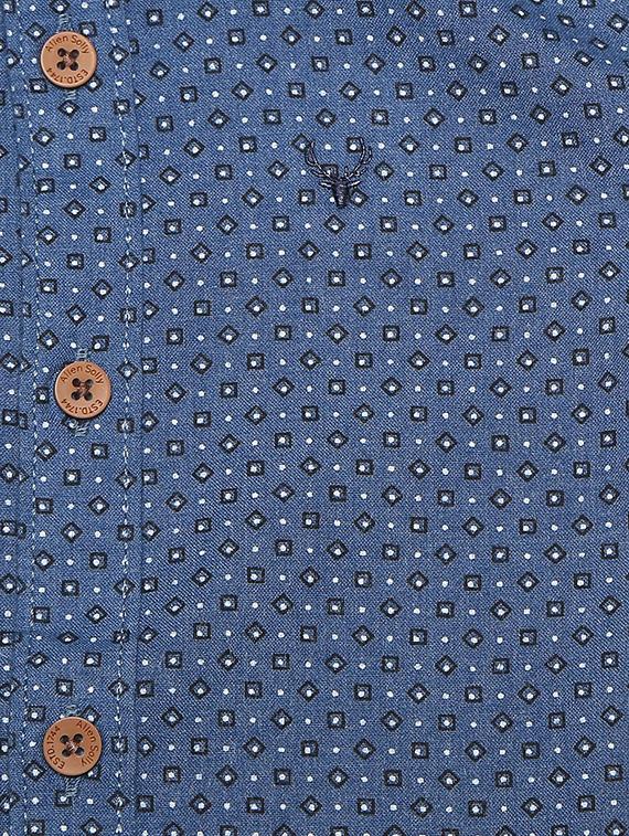 blue cotton blend shirt - 15608869 - Zoom Image - 3