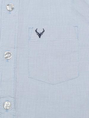 blue cotton blend shirt - 15608871 - Standard Image - 3