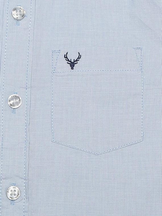 blue cotton blend shirt - 15608871 - Zoom Image - 3
