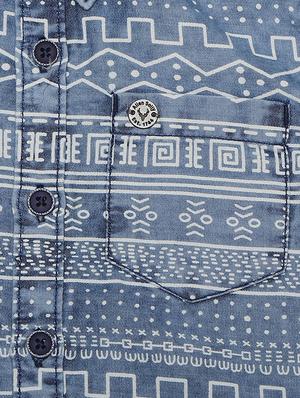 blue cotton blend shirt - 15608874 - Standard Image - 3