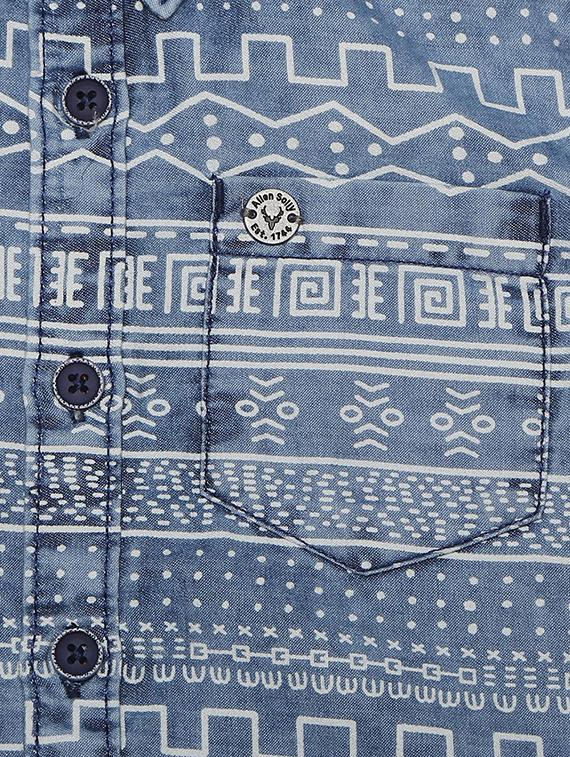 blue cotton blend shirt - 15608874 - Zoom Image - 3