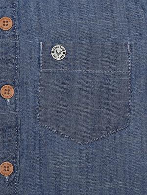 blue cotton blend shirt - 15608875 - Standard Image - 3