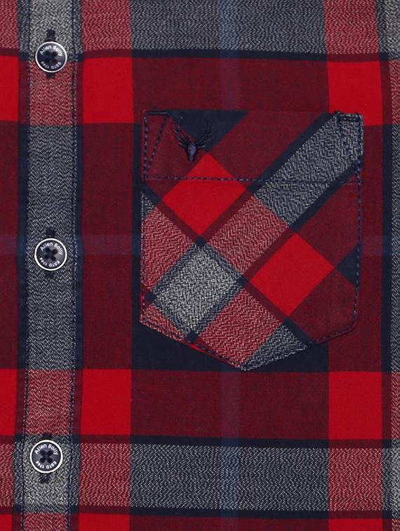 red cotton blend shirt - 15608878 - Zoom Image - 3