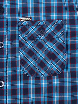 blue cotton blend shirt - 15608879 - Standard Image - 3