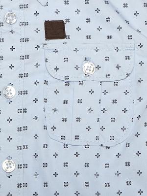 blue cotton blend shirt - 15608881 - Standard Image - 3