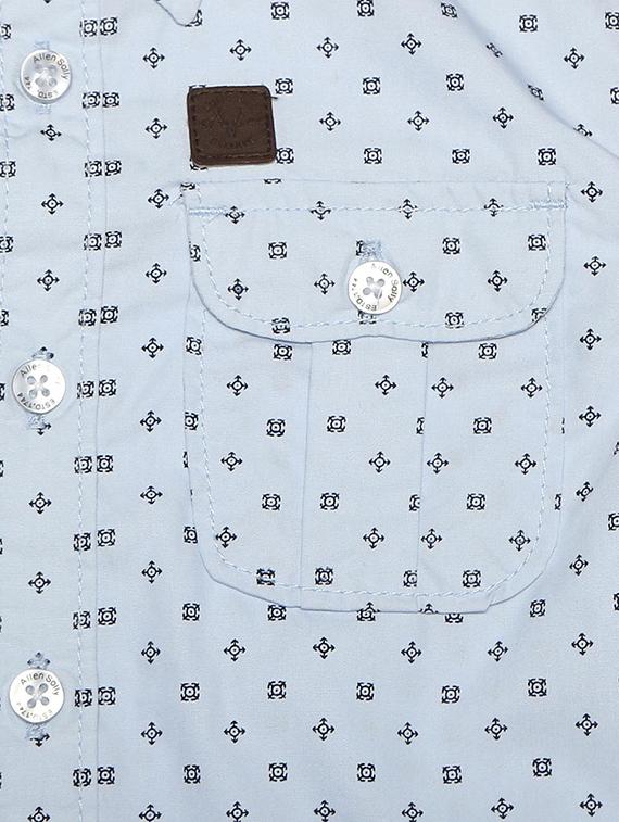 blue cotton blend shirt - 15608881 - Zoom Image - 3